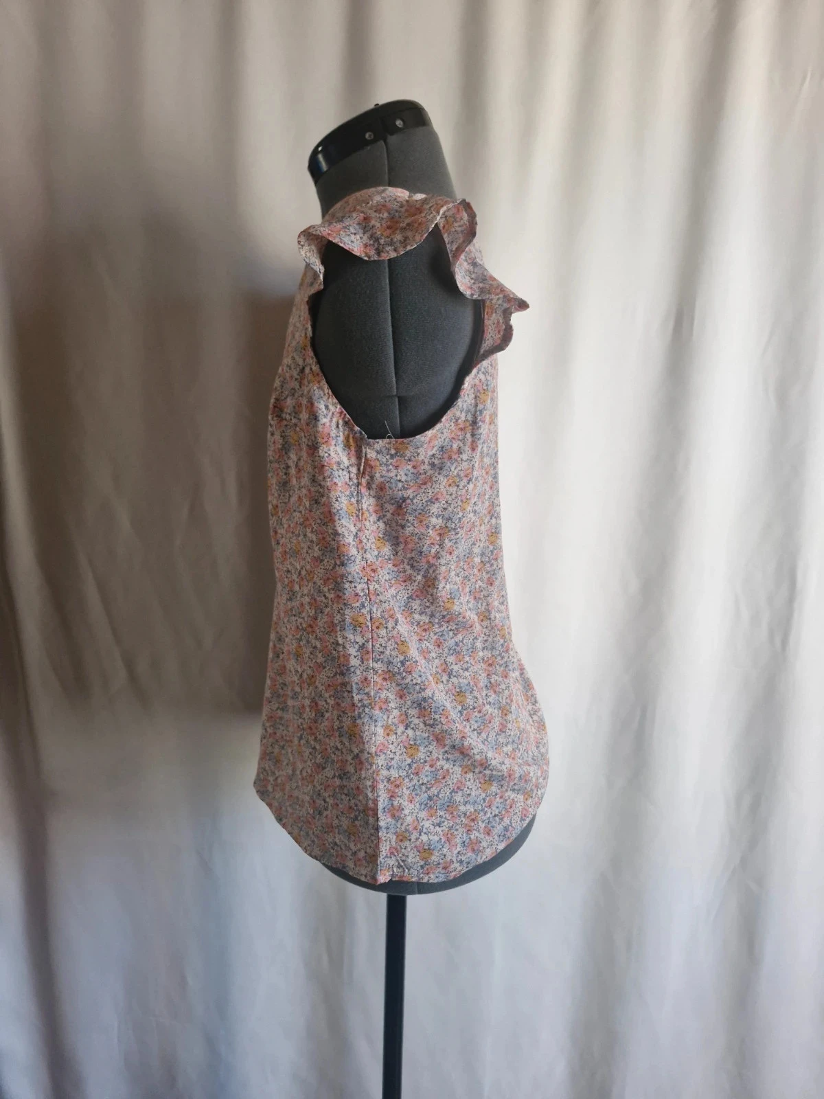 Blouse Cerise Blue fleurie S met franjes mouwen en romantische bohemische V-hals – photo 2